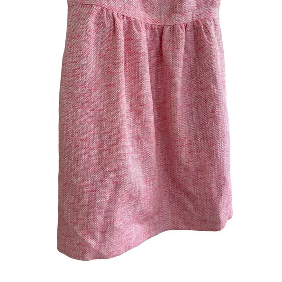 J Crew Tweed Coral Mini Dress Spaghetti Strap Scallops Neckline Sweetheart 2 - Picture 4 of 10